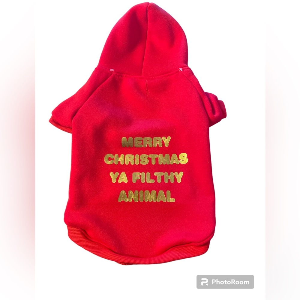 Christmas Red & Gold Pet Sweater